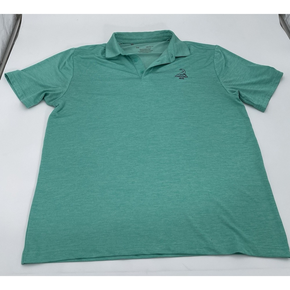 Under‎ Armour Golf Polo Shirt LG Green Pinehurtst Country Club